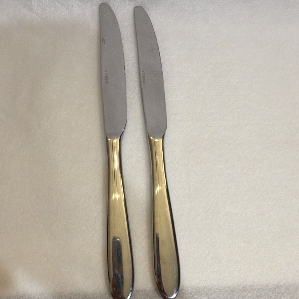 Oneida Stainless Steel Dinner Knives Set of 2 Silver Solid 9 1/2 in